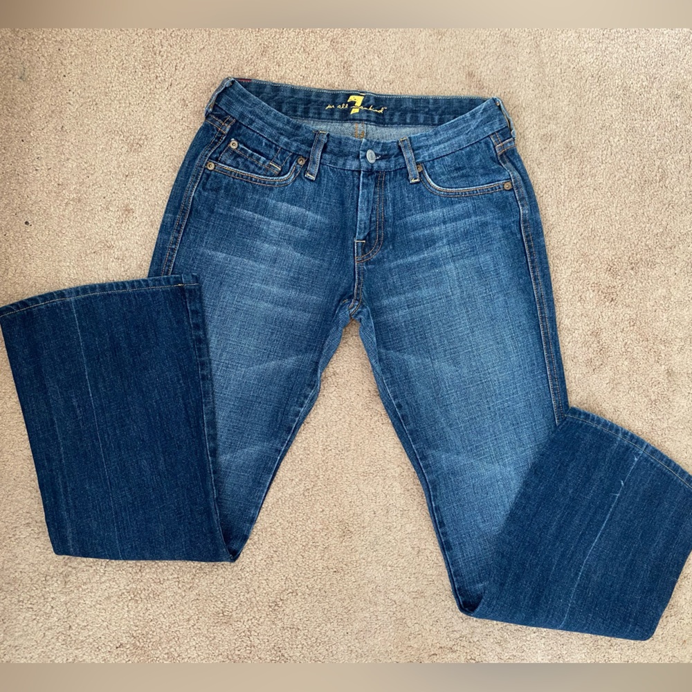 Mid Rise Bootcut Flare Dark Blue Denim Jean